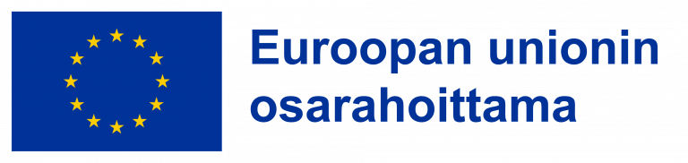Logo, jossa Euroopan Unionin lippu sekä teksti "Euroopan Unionin osa-rahoittama"