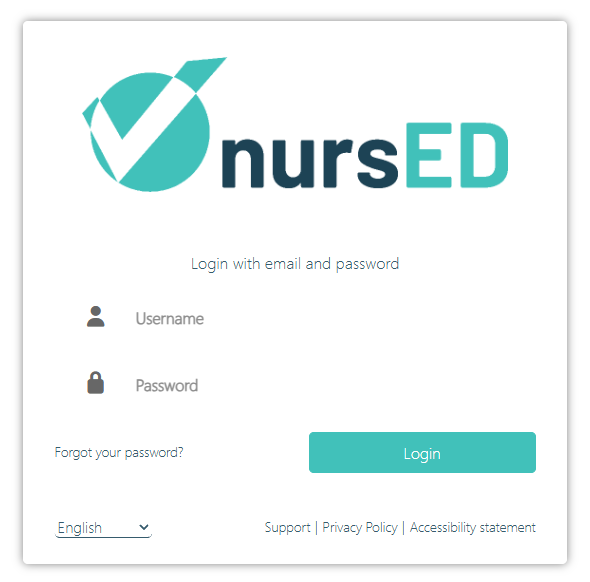 Screenshot of the login view.

